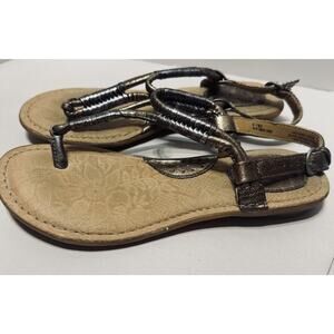 B.O.C. Born Women's Gladiator Strap Sandals Flats Size 6 Bronze Thong
